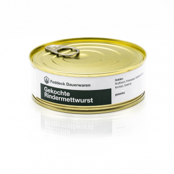 Canned Cooked Beef Sausage, reclosable, 200 g